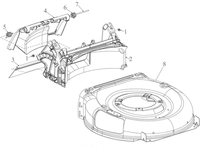 Deck 1 Diagram and Parts List for SC300 (12AVB2KM710)(2022) Cub Cadet Lawn Mower